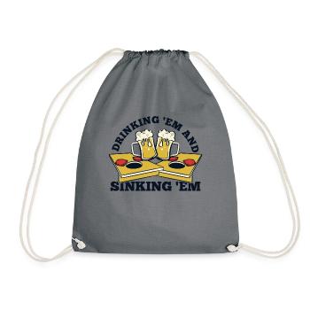 Trink- und Versenkbretter Sitzsack Spiel Cornhole - Turnbeutel - Grau - Vorne