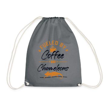 Alimenté par le café et les caméléons Panther voilé - Sac de sport léger - gris - Devant