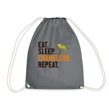 Manger Dormir Caméléon Répéter Voilé Panther Amant - Sac de sport léger - gris - Devant