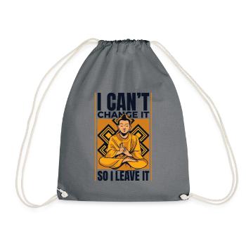 Ich kann es nicht ändern, also lasse ich es buddhistisches Symbol - Turnbeutel - Grau - Vorne