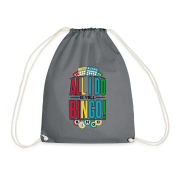 Alles, was ich tue, ist zu schreien Bingo Professioneller Anrufer - Turnbeutel - Grau - Vorne