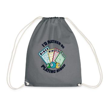 Je préfère jouer au bingo Professional Caller - Sac de sport léger - gris - Devant