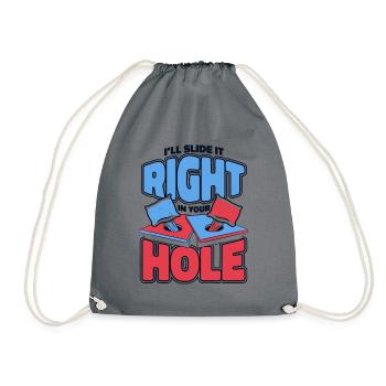 Glissez-le directement dans votre trou Pouf Plateaux de jeu - Sac de sport léger - gris - Devant