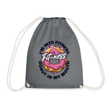 I'm Into Fitness Doughnut Maker Glazed Lover Donut - Drawstring Bag - grey - Front