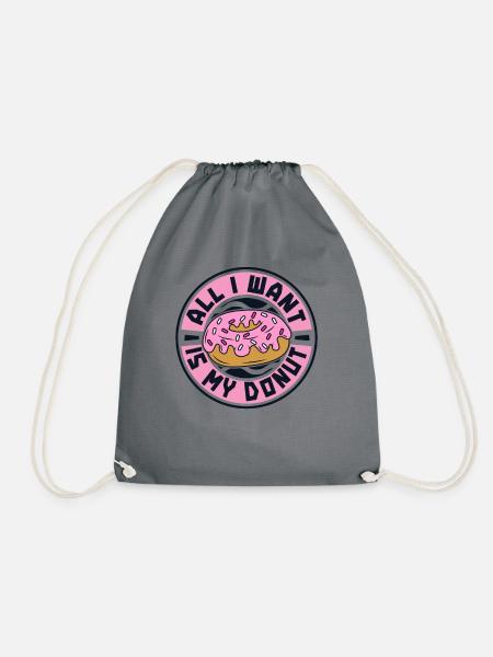 Alles, was ich will, ist mein Donut-Donut-Maker glasiert - Turnbeutel - Grau