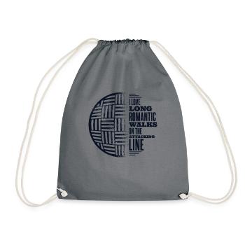 Love Long Romantic Walks On Attacking Line Team - Drawstring Bag - grey - Front
