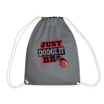 Just Bro Game Prisonball Team Player Dodgeball - Drawstring Bag - grey - Front