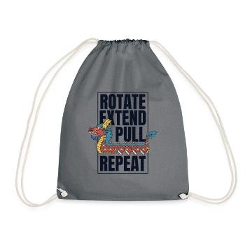 Rotation Extension Traction Répétition Pagayeur Batterie Équipe - Sac de sport léger - gris - Devant