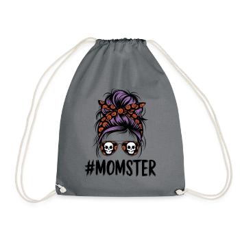 Halloween Momster Monster Mom - Drawstring Bag - grey - Front