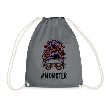 Halloween Momster Monster Mom - Drawstring Bag - grey - Front