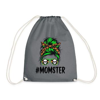 Halloween Momster Monster Mom - Drawstring Bag - grey - Front