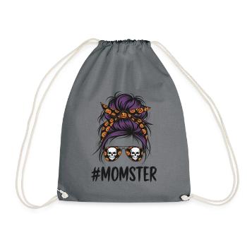 Halloween Momster Monster Mom - Drawstring Bag - grey - Front