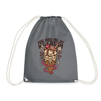 Tu m’as eu chez la sorbetière Gelato Lover Ice - Sac de sport léger - gris - Devant