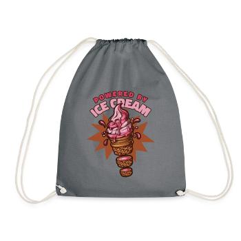 Propulsé par la sorbetière Gelato Dessert glacé - Sac de sport léger - gris - Devant