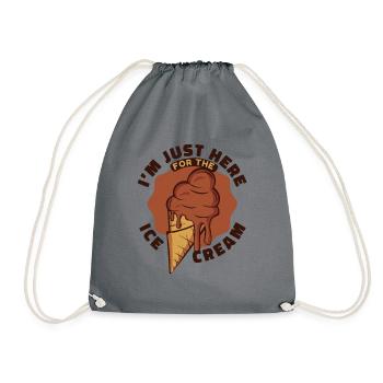 Juste ici pour les amateurs de glaces - Sac de sport léger - gris - Devant