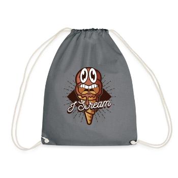 I Scream Gelato Maker Frozen Dessert Lover Eis - Turnbeutel - Grau - Vorne