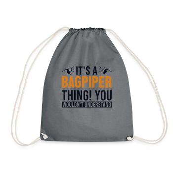 C’est un truc de cornemuse Great Highland Blowpipe - Sac de sport léger - gris - Devant
