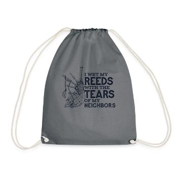 Mouillez mon roseau avec les larmes de mes voisins sarbacane - Sac de sport léger - gris - Devant