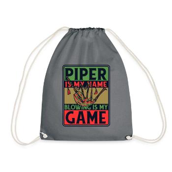 Piper est mon nom, souffler est mon jeu sarbacane - Sac de sport léger - gris - Devant