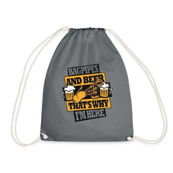 Cornemuse et bière C’est pourquoi je suis ici Sarbacane - Sac de sport léger - gris - Devant