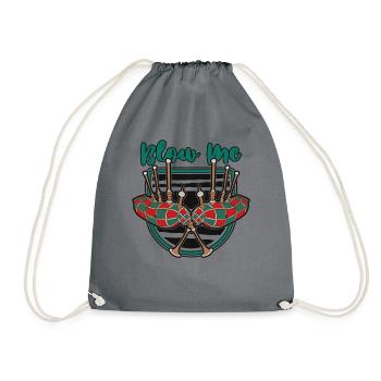 Blow Me Dudelsack Unterricht Blasrohr Great Highland - Turnbeutel - Grau - Vorne