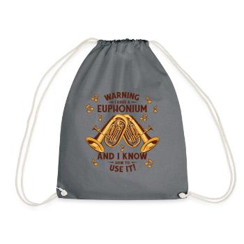 Avertissement J’ai un euphoniste d’instrument euphonium - Sac de sport léger - gris - Devant