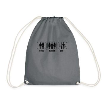 Good Better Best Elevator Inspector Repair - Drawstring Bag - grey - Front