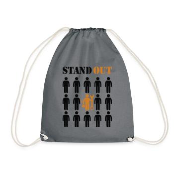 Stand Out Repair Inspector Technician Elevator - Drawstring Bag - grey - Front