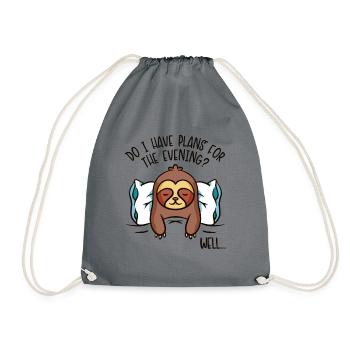 J’ai des projets pour le soir à gorge brune - Sac de sport léger - gris - Devant