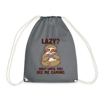 Attends de me voir jouer à gorge brune - Sac de sport léger - gris - Devant