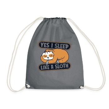 Je dors comme un paresseux Folivora à gorge brune - Sac de sport léger - gris - Devant