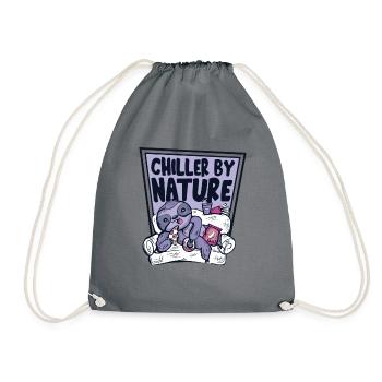 Chiller By Nature Brown-Throated Pilosa Folivora - Drawstring Bag - grey - Front