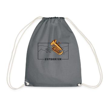 Michelangelo Creation of Adam Euphonium Euphonist - Drawstring Bag - grey - Front