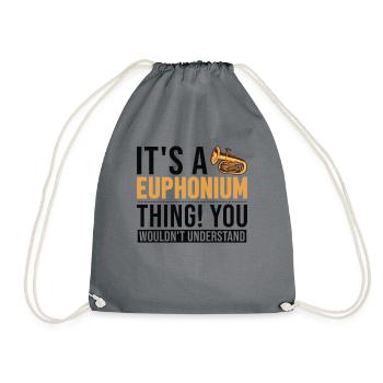 C’est un euphonium, un instrument, un euphoniste - Sac de sport léger - gris - Devant