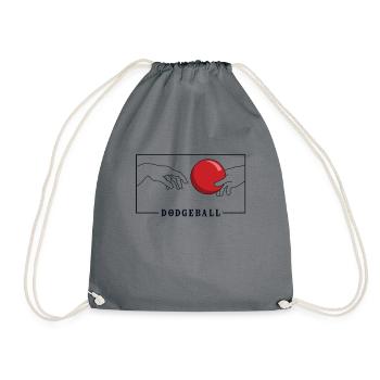 Michelangelo Creation of Adam Dodgeball Game Team - Drawstring Bag - grey - Front