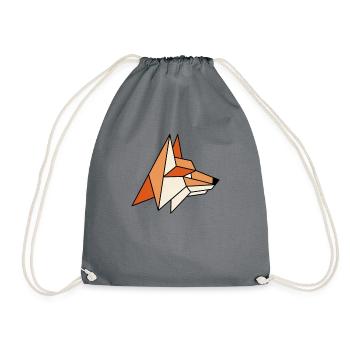 Geometrischer Rotfuchs Canidae Caninae Fuchs Liebhaber Fuchs - Turnbeutel - Grau - Vorne