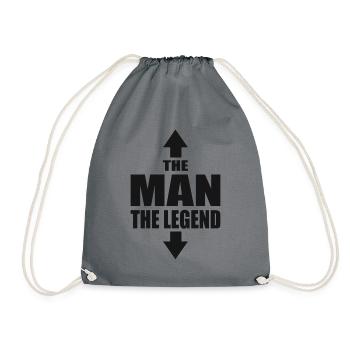 The Man The Legend Macho Casanova Sayings - Drawstring Bag - grey - Front