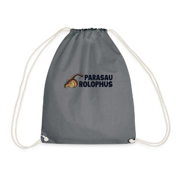 Parasaurolophini Dinosaur Hadrosauridae - Drawstring Bag - grey - Front