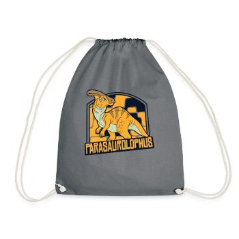 Parasaurolophini Hadrosauridae Dinosaur - Drawstring Bag - grey - Front