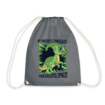 My Favorite Dinosaur Dinosaur Hadrosauridae - Drawstring Bag - grey - Front