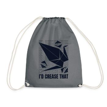Je plierais ce hibou grue en papier Folding Master - Sac de sport léger - gris - Devant