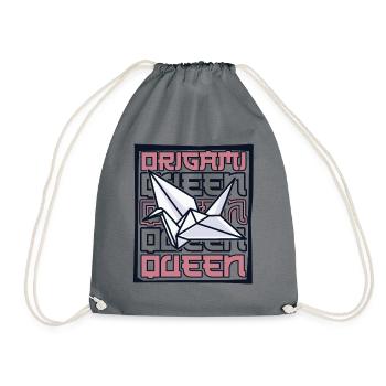 Origami Reine Pliant Hibou Papier Grue Maître - Sac de sport léger - gris - Devant