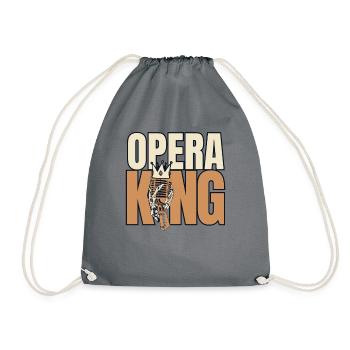 Opera King Opera House Tenor Singer Vocalist - Drawstring Bag - grey - Front
