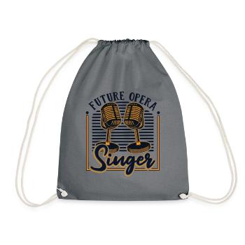 Future Opera Singer Opera House Tenor Singer - Drawstring Bag - grey - Front