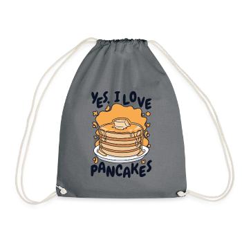 j’aime les recettes de crêpes Griddlecake Lover - Sac de sport léger - gris - Devant