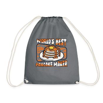Meilleures recettes de crêpières au monde Griddlecake - Sac de sport léger - gris - Devant