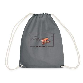 Michelangelo Creation of Adam Octopods Octopoda - Drawstring Bag - grey - Front