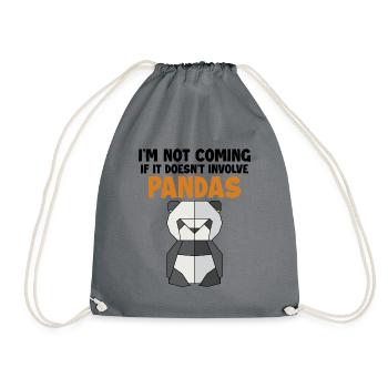 Ne pas venir si cela n’implique pas l’ami des pandas - Sac de sport léger - gris - Devant