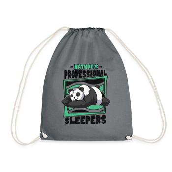 Nature's Professional Sleepers Panda Bear Friend - Drawstring Bag - grey - Front