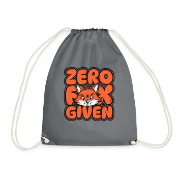 Zero Fox Given Canidae Caninae Rotfuchs Fuchs Liebhaber - Turnbeutel - Grau - Vorne